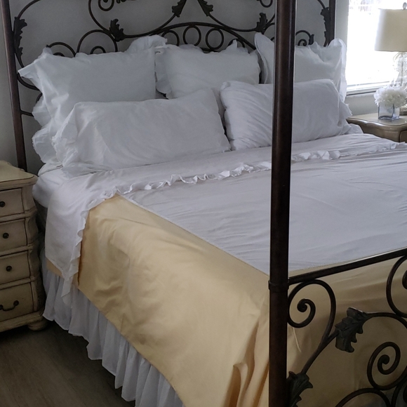 Pottery Barn Bedding Pottery Barn Yellow White Duvet Cover Poshmark